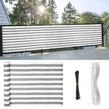 HOT SALES!!! 0.9x5m Dual Color Stripe Garden Balcony Privacy Protection Fence Sunshade Net High density Sunshade Net garden tool 2024 - buy cheap