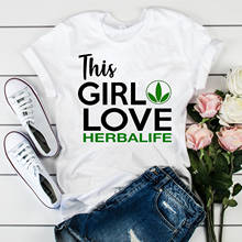 Camiseta informal Herbalife para mujer, ropa de nutrición, camisetas bonitas Herbalife Ulzzang, camisetas Harajuku para mujer 2021 2024 - compra barato