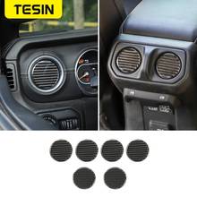 TESIN-caja de reposabrazos para coche, embellecedor de ventilación de aire acondicionado, pegatinas decorativas para Jeep Wrangler JL 2018 + para Jeep gladiador JT 2018 2024 - compra barato