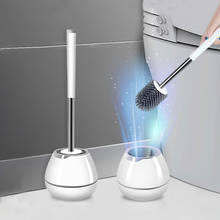 Escova de vaso sanitário de silicone tpr, escova de parede para limpar o produto de limpeza de banheiro em casa, acessórios de banheiro 2024 - compre barato