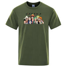 Camiseta masculina de palha o chapéu, pirata, anime japonês, uma peça, ótima camiseta casual, gola redonda, verão 2020, algodão, hip hop, camisetas 2024 - compre barato