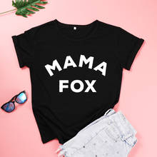 ZBBRDD-camisetas de mamá y zorro para el día de la madre, camisetas de regalos con estampado de letras, camiseta creativa divertida de algodón para tiempo libre para mujer 2024 - compra barato