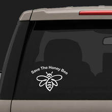Black/Sliver Save The Honey Bee Decal  Cute Honey Bee Sticker  Waterproof Removable Car Rear Window S106 2024 - buy cheap