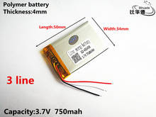 3 line Good Qulity 3.7V,750mAH,403450 Polymer lithium ion / Li-ion battery for TOY,POWER BANK,GPS,mp3,mp4 2024 - buy cheap