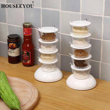 4/5 Layers Rotatable Spices Rack Tower with Lid Spoon Container Seasoning Box Herb Salt Storage Condiment Jar Cooking Tools 2024 - buy cheap