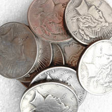 Conjunto completo dos eua, dólares morgan 1878-1921 96 peças com data diferente e 25 peças dólar da paz (121pcs), cópia de moeda banhada a prata 2024 - compre barato
