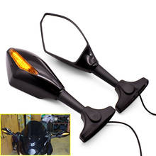 Suporte de carenagem de motocicleta, espelho retrovisor com led, indicador de seta para kawasaki zx9r zx10r zx12r zx14 er6f z750s ninja 250r 650r 2024 - compre barato