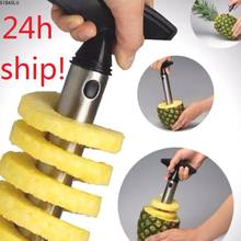 1pc aço inoxidável fácil de usar acessórios de descascador abacaxi slicers cortador de faca frutas cortador corer slicer cozinha ferramentas 2024 - compre barato