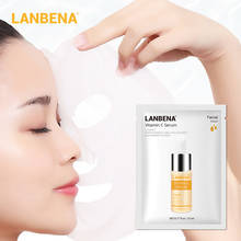 LANBENA Vitamin C Serum Face Mask Whitening Anti Aging Sheet Mask Fresh Fruit Extracts Face Care Brighten Skin Care 2024 - buy cheap
