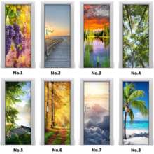 2pcs/set Door Stickers Vinyl DIY Peel and Stick Wallpaper Waterproof Poster Room Decoration Home Design adesivi per porte 2024 - buy cheap