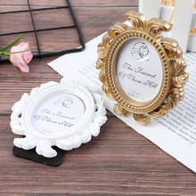 1 PC Mini Retro Decorative Flower Photo Frame Desktop Picture Frame Oval Shape Frames for Wedding Gifts Home Decor 2 Colors 2024 - buy cheap