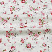 160x50cm Red Rose Twill Cotton Fabric Making Dress Pajamas Bedding Shell Handmade Home Decoration Cloth 2024 - buy cheap