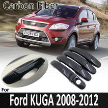 Black Carbon Fiber for Ford KUGA MK1 2008~2012 2009 2010 2011 Door Handle Cover  Sricker Decorations Car Accessories 2024 - buy cheap