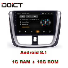 IDOICT Android 8.1 Car DVD Player GPS Navigation Multimedia For Toyota Vios Yaris Radio 2017 car stereo bluetooth 2024 - buy cheap