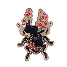 Flower stag beetle (Burgundy) enamel pin beautiful unique insect jewelry 2024 - buy cheap