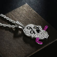 New Trendy Hip-hop Fashion Stainless Steel 999 Skull Pendant Full of Zircon Punk Style Party Jewelry 2024 - buy cheap