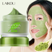Laikou matcha lama tratamento facial máscara 85g limpar poros máscara para o rosto hidratante profundamente hidratar a pele anti-envelhecimento hidratação 2024 - compre barato