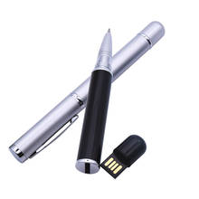 Custom Logo Flash Drive 4GB 8GB USB 2.0 Metal Pen Flash Memory Stick Ballpoint Pen Drive 64GB 32GB 16GB Pendrive Teacher Gifts 2024 - buy cheap