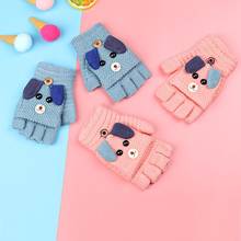 Baby Winter Gloves Children Girl Boy  Finger Flip Cover Gloves Boys Warm Children Mittens Knitted Gloves 2024 - купить недорого