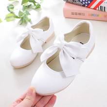 White Flower Children's Princess Leather Shoes For Big Kids Girls Fashion Dance Dress Shoes New 2021 4 5 6 7 8 9 10 12 Years Old 2024 - buy cheap