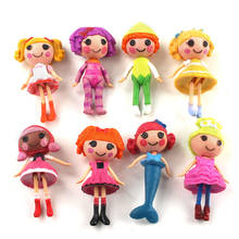 8 шт./компл. 7,5-9 см Mini Lalaloopsy ПВХ Фигурки Модель игрушки куклы объемная пуговица глаза игрушки подарки для девочек 2024 - купить недорого