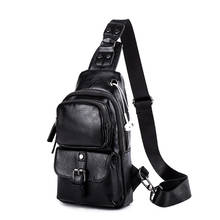 New PU Leather Men Messenger Bag Casual Crossbody Bag Fashion Men's Handbag men chest bag Male Shoulder Bag 2024 - buy cheap