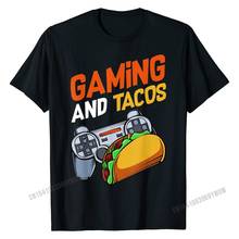 Camiseta de Gaming y Tacos para hombre, Camisa de algodón con diseño de comida mexicana, controlador de Tortilla, Tops informales 2024 - compra barato