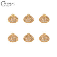 Cordial Design 50Pcs 6*8MM Jewelry Findings & Components/CZ Charms/Hand Made/Connectors/DIY Earrings Making/Jewelry Accessories 2024 - buy cheap