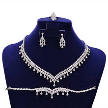 HADIYANA-conjunto de joyas para mujer, juego de joyería nupcial con temperamento, traje de moda CN1109, regalo elegante para fiesta 2024 - compra barato