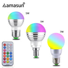 Color Changing RGB Bulb E14 E27 LED Lamp RGBW Bulb with 21 Key IR Remote Controller for Home Decor Lighting Timing Function 2024 - buy cheap