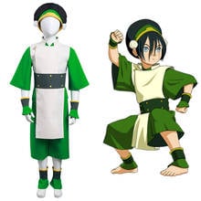 Disfraz de TAvatar The Last airdoblador para niños, traje de Cosplay de Toph bengfang, chaleco, pantalones, trajes para Halloween y Carnaval 2024 - compra barato