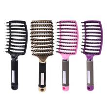 Salon Professional  Bristle & Nylon Hairbrush Scalp Massage Comb Wet Hair Brush 2024 - buy cheap