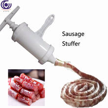 Sausage food stuffer maker Grinder Meat Filler Machine Nozzle Machines Funnel Tools plastic Set Kit two tube 2cmX2meter casing 2024 - buy cheap