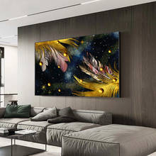 Luxury Nordic Art Feather Pearl Canvas Painting Wall Art Posters Prints Wall Pictures for Living Room Home Wall Cuadros Decor 2024 - buy cheap