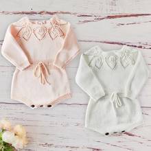 New Fashion Baby Girls Knitting Wool Romper Jumpsuit Winter Outfit Overalls For Newborn Children Kids Infant Pink White Roupas 2024 - buy cheap