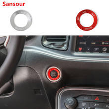 Sansour Aluminum Alloy Ignition Key Ring Switch Cover Interior Accessories For Dodge Challenger  2015+ 2024 - buy cheap