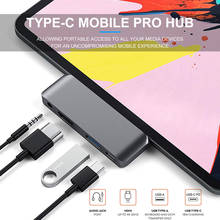 USB-C Docking Station Durable Aluminum Multifunctional Mobile Pro Hub Adapter 3.5MM Headphone Jack For 2018 IPad Pro 2024 - buy cheap