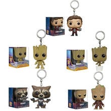 FUNKO POP Guardians of the Galaxy 2 Star-Lord Rocket Tree man Grootted pop Keychain toys for Children gift with retail box 2024 - buy cheap