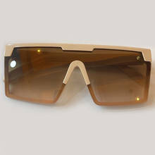 Gafas De Sol cuadradas De gran tamaño para mujer, diseño De marca Vintage, De una pieza, con caja, UV400 2024 - compra barato