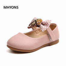 Mhyons 2020 novas meninas arco redondo sapatos de couro crianças princesa sapatos estudantes dança desempenho sapatos crianças sapatos menina 2024 - compre barato