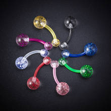 10-50PCS Flexible Acrylic Belly Button Rings Piercing Navel Ring Stud Belly Bars Pircing Body Jewelry for Women Fast Shipping 2024 - buy cheap