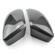 Black and Carbon Fiber style Mirror Cover Rearview Side Mirror Cap For VW Passat B7 CC Jetta MK6 Beetle 2024 - buy cheap