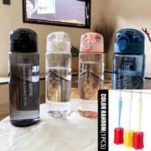 Copo esportivo com garrafa de água, copo portátil de plástico para beber garrafa de água ao ar livre com corda para suco, leite, copo de água de cozinha 2024 - compre barato