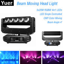 5X20W RGBW 4IN1 LED Beam Light DMX Controller Moving Head Light Professional Dj Bar Party Laser Show Stage Light Led Party Light 2024 - buy cheap