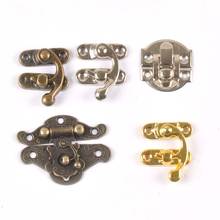 Antique Silver Bronze Vintage Lock Hasp Jewelry Wooden  Box Latch Clasp Purse Locks Furniture Hardware Padlock 5 designs c2148 2024 - buy cheap