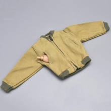 Veyron-Chaqueta con cremallera de soldado de la Segunda Guerra Mundial, modelo de Chaqueta con bolsillo Real, tendencia furiosa, soldado estadounidense, DML1/6 2024 - compra barato