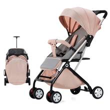 Carrito de bebé ligero para sentarse y tumbarse, carrito para niños, plegable, paraguas de paisaje alto 2024 - compra barato