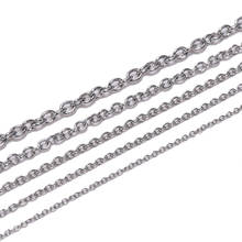5meter/lot 1.2 1.6 2.5 3 mm Cross Stainless Steel Necklaces Chains Bulk Link Chain For DIY Jewelry Making Findings Accessories 2024 - buy cheap
