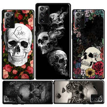 Funda de calavera con flores para Samsung Galaxy S10 Plus S8 S9 S20 FE S21 Ultra Note 20 Note 10 Plus, carcasa trasera 2024 - compra barato