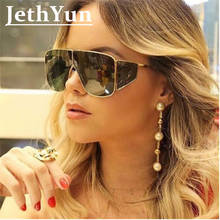 Vintage Metal Side Shield Women's Sunglasses  Trendy Goggles Large Square Sunglasses Men Designer Luxury Eyewear 2024 - buy cheap